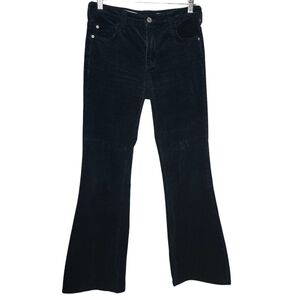 Pilcro by Anthropologie Green Modal Corduroy High Rise Bootcut Pants Size 27